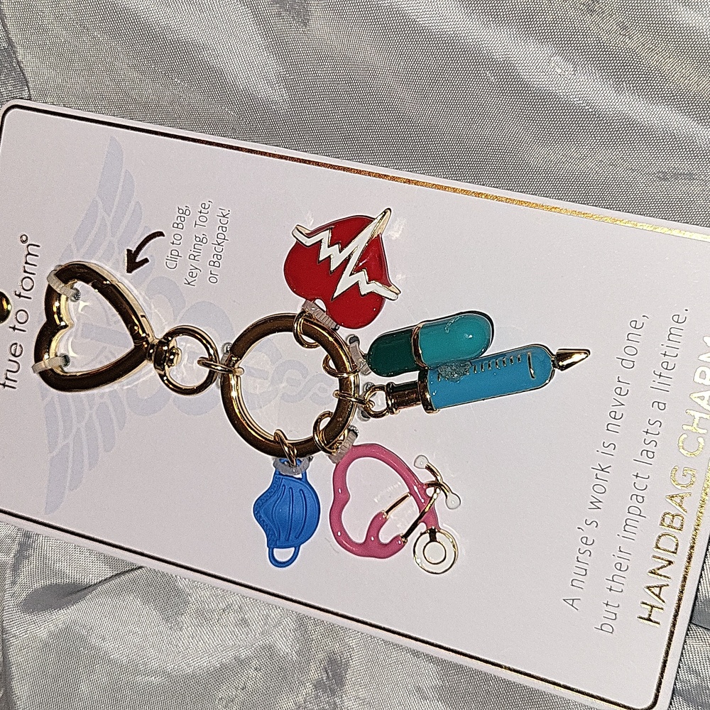 True to Form NURSE Keychain BAG Charm FOB Brand New On Card HL Tr Te